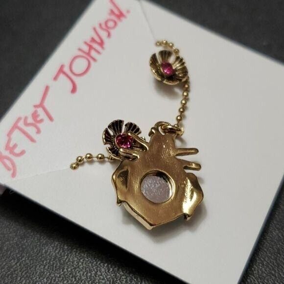 Betsey Johnson gold tone necklace & earring set - Picture 5 of 9